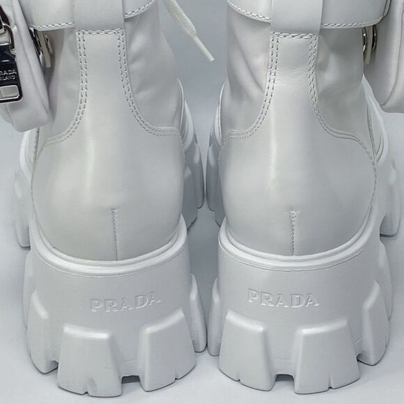 Prada Monolith Leather and Re-Nylon Boots with Pouch size 40 - Picture 6 of 16